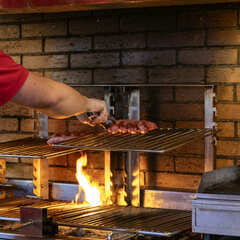 Grillade Courtepaille dans la cheminée