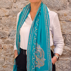 Pashmina Véritable de l'Himalaya - Châle 100x200 cm