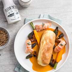 Quenelles Morilles langoustines