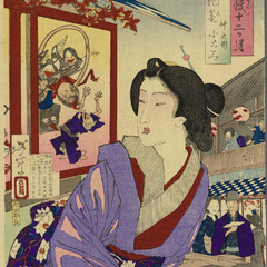 Tsukioka Yoshitoshi, « Le Mois de juillet », Les fiertés des douze mois de Tokyo, 1880, collection particulière