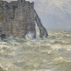 Mer agitée à Étretat