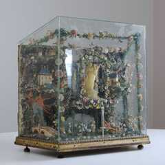 Vierge à l'enfant dans un paradis